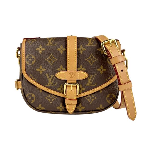 Auth LOUIS VUITTON Monogram Saumur BB Shoulder Bag Brown M46740 - z3906 - Picture 1 of 13